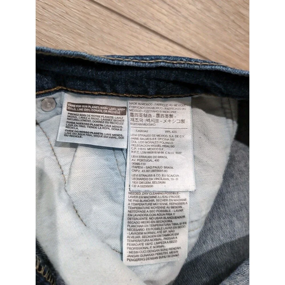 LEVI'S 505 MENS DENIM BLUE JEANS SIZE 36X30 STRAIGHT REGULAR FIT MEDIUM WASH EUC